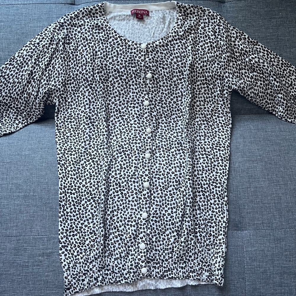 leopard print cardigan